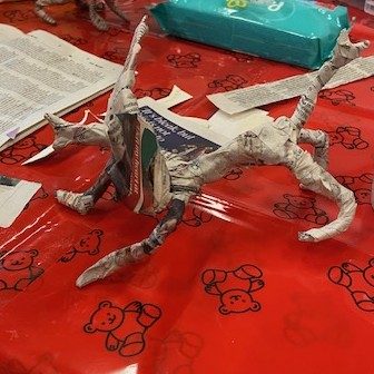 Mythical going on’s Strange things were happening on Saturday 18th October at Castleford library. As part of the Wakefield Libraries Wordfest event, artist Harry Malkin conducted a workshop demonstrating how to utilise basic materials such as paper, wire, glue, and plasticine. Participants were encouraged to use their imagination to create their own mythical maquettes.