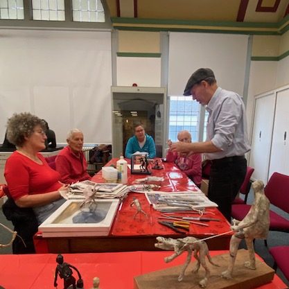 Mythical going on’s Strange things were happening on Saturday 18th October at Castleford library. As part of the Wakefield Libraries Wordfest event, artist Harry Malkin conducted a workshop demonstrating how to utilise basic materials such as paper, wire, glue, and plasticine. Participants were encouraged to use their imagination to create their own mythical maquettes.